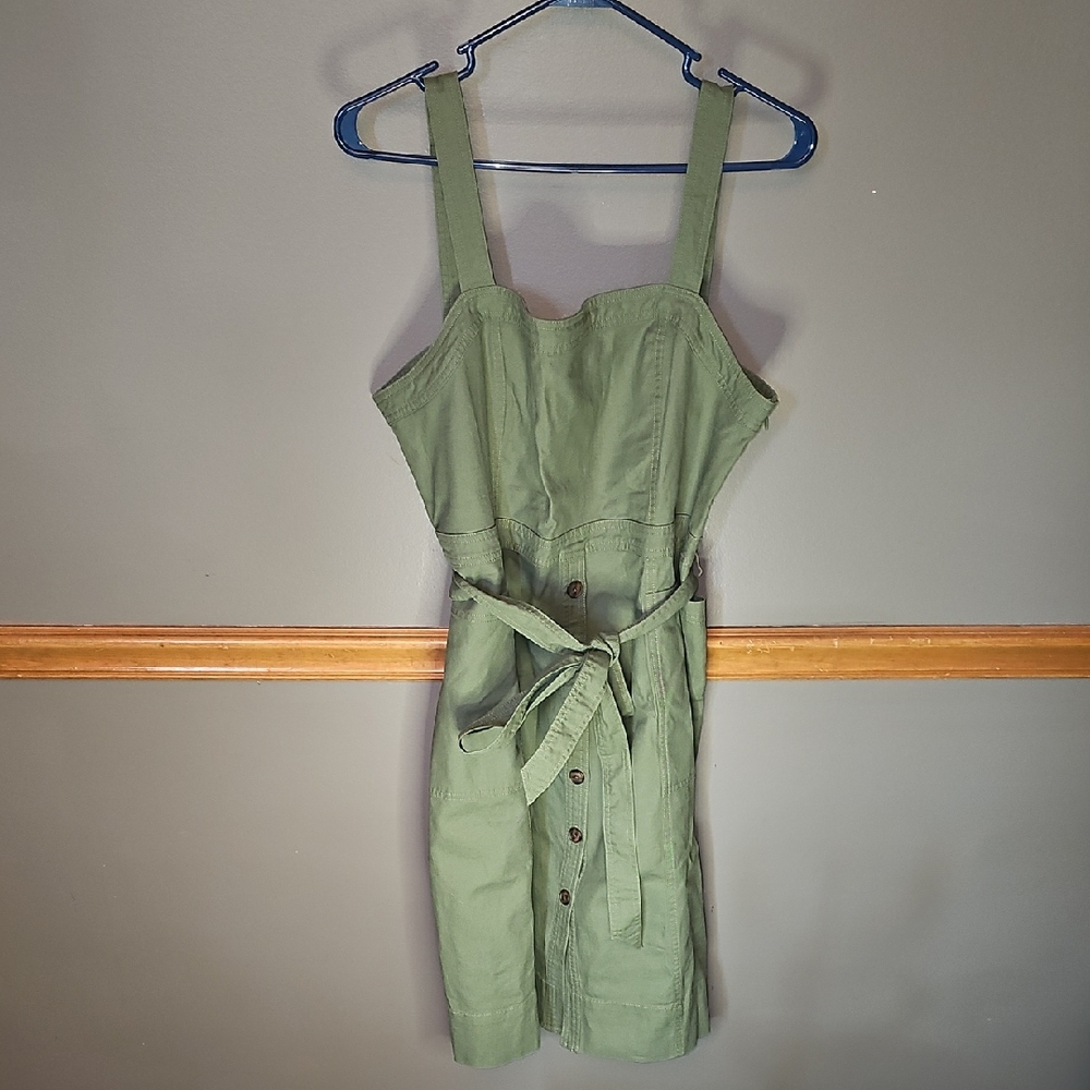 GAP Green Denim Style Dress with Belt